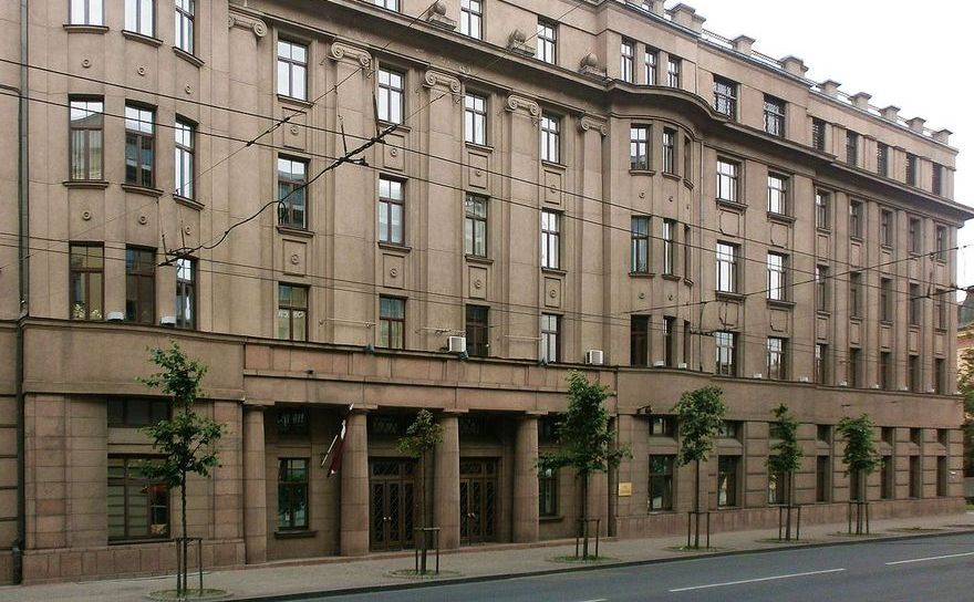 Sediul Ministerului leton al Apărării, în Riga.