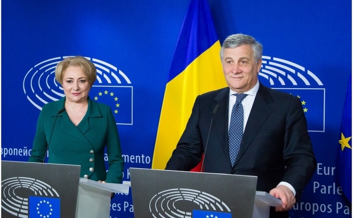 Viorica Dăncilă şi Antonio Tajani