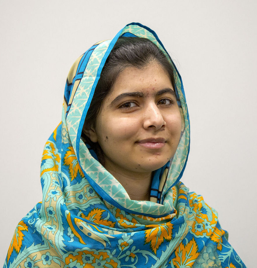 Malala Yousafzai in 2015 (Wikimedia)