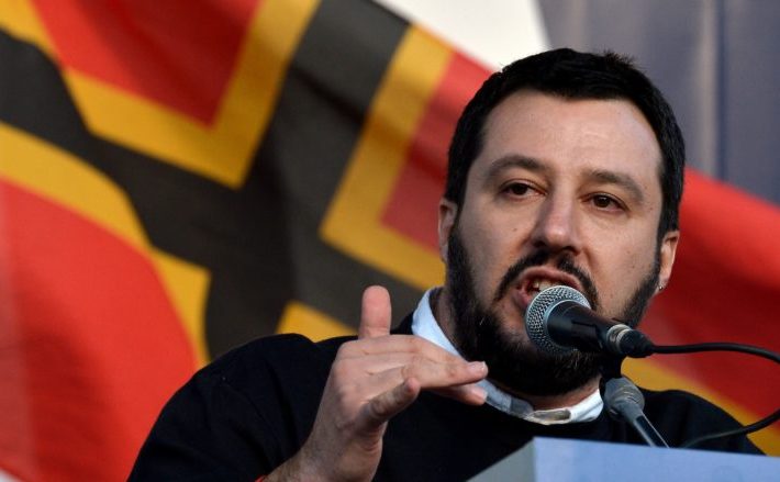 Liderul partidului Liga, Matteo Salvini.