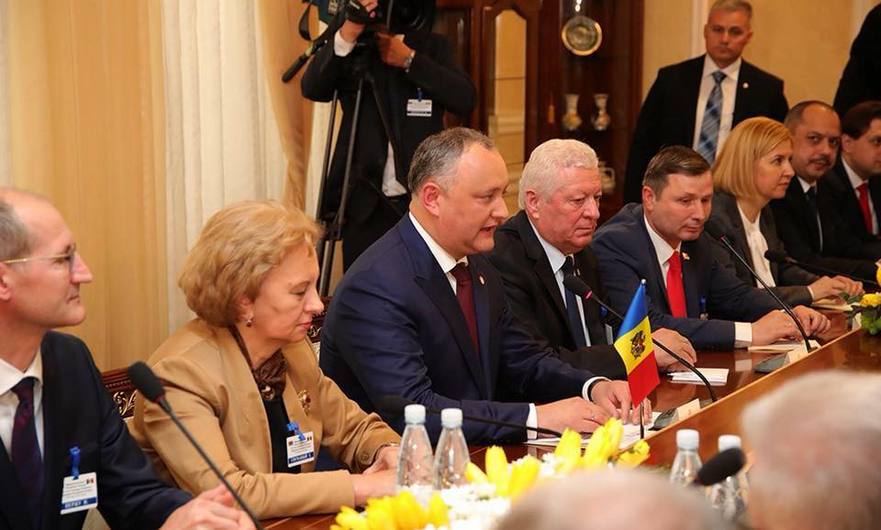 Igor Dodon şi delegaţia Republicii Moldova