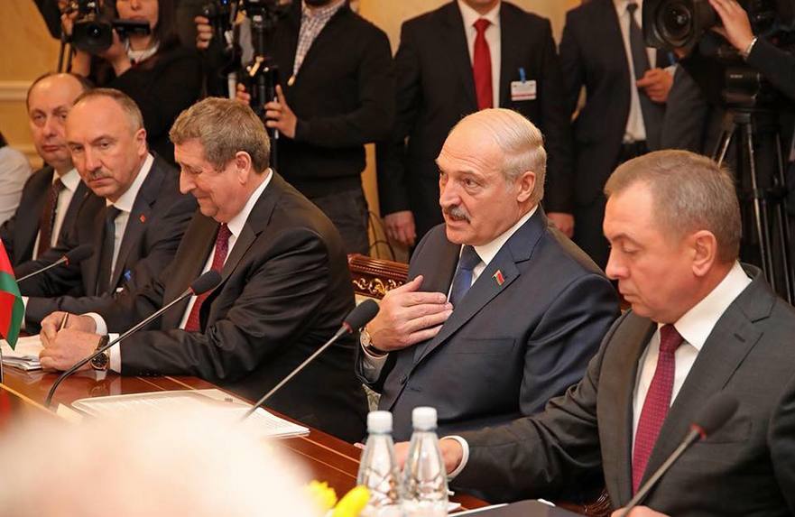 Aleksandr Lukaşenko şi delegaţia Republicii Belarus