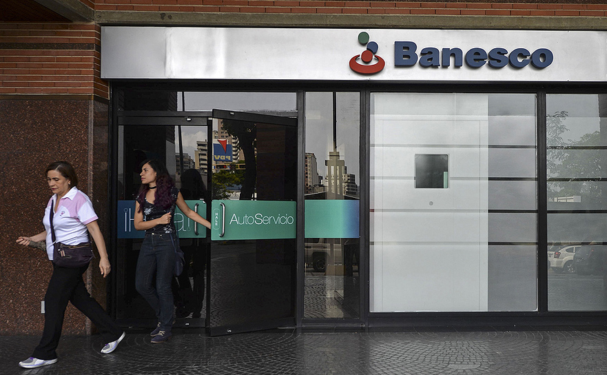 O unitate a băncii Banesco în Caracas, Venezuela, 3 mai 2018. (Getty Images)