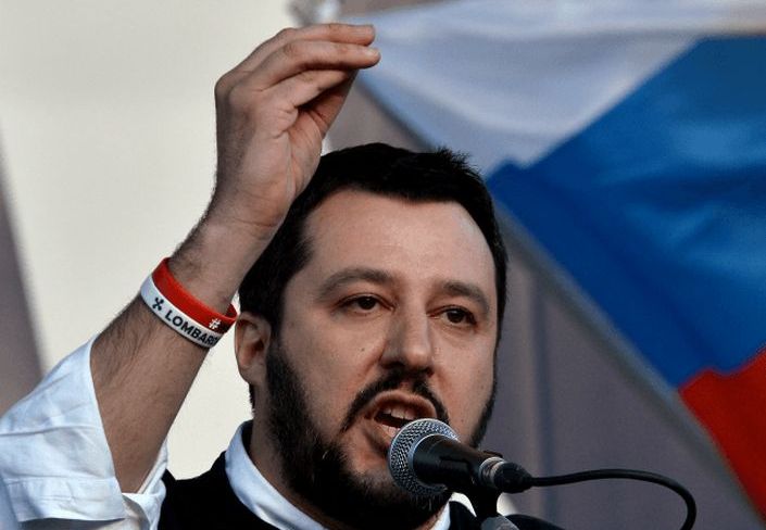 Liderul partidului italia Liga, Matteo Salvini