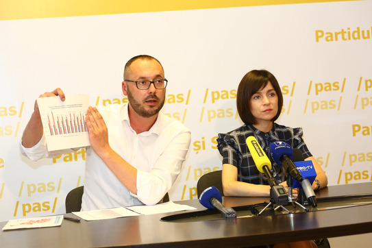 Maia Sandu şi Sergiu Litvinenco, PAS (unpaspentru.md)