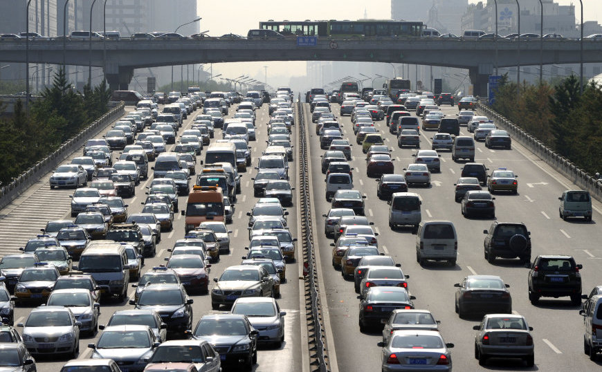 Trafic rutier în Beijing, China