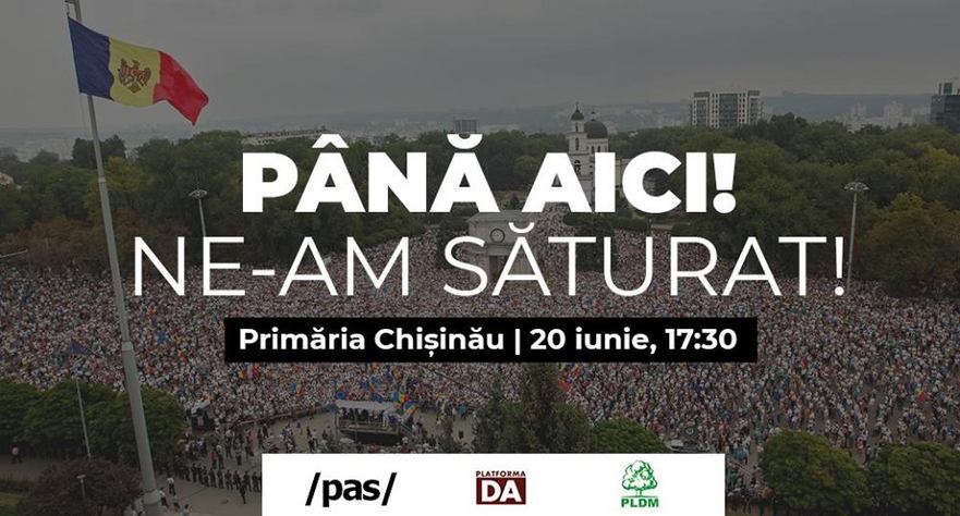 Protest in faţa Primăriei Chişinău (facebook.com)