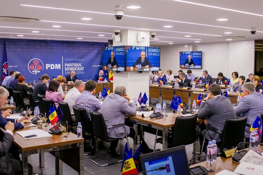 Şedinţa de partid a PD, condusă de Vlad Plahotniuc