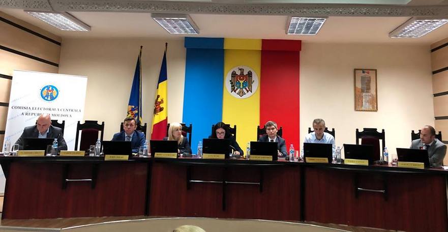 Membrii CEC din R. Moldova care au anulat alegerile din Chişinău 29.06.2018 (facebook.com/maria ciobanu)