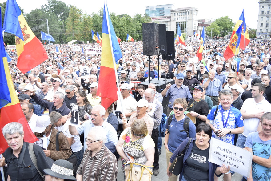 Protest în Piaţa Marii Adunări Naţionale, Chişinău (Epoch Times România)