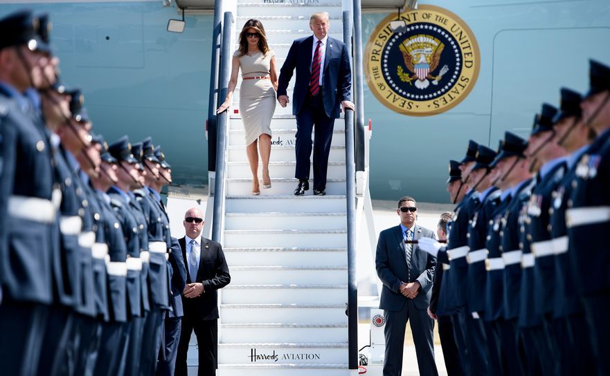 Donald Trump ajunge în Marea Britanie (Brendan Smialowski/AFP/Getty Images)