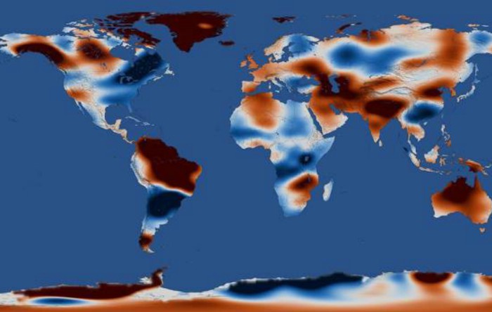 O hartă a apelor dulci (NASA)