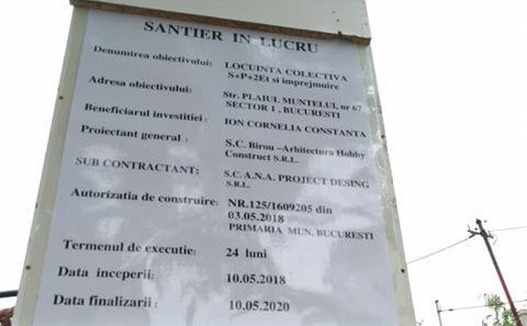 Panou organizare de şantier (Cititoare a Epoch Times)