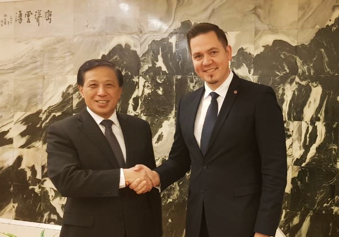 Tudor Ulianovschi la întrevederea de la Beijing cu Zhang Yesui 17.09.2018