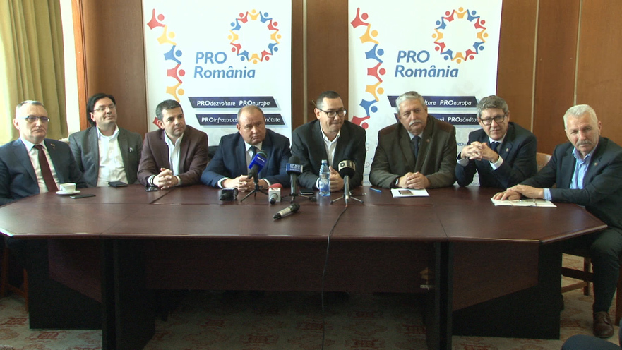 Conferinţă de presă a partidului PRO România
