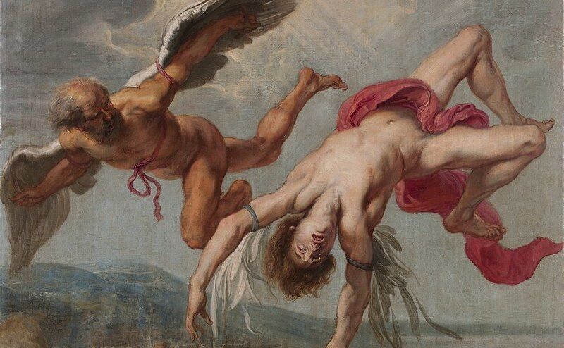"Caderea lui Icar", pictura de Jacob Peter Gouwy. (Public domain)