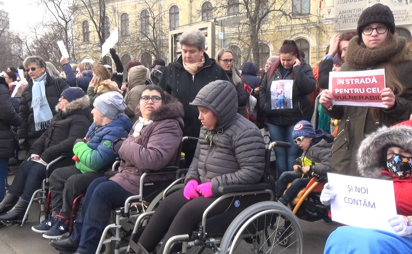 Protest al persoanelor cu dizabilităţi