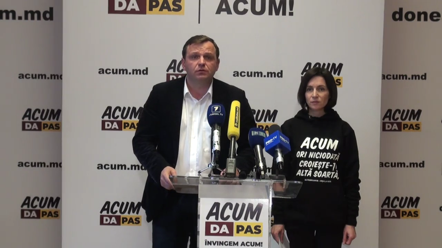 Andrei Năstase şi Maia Sandu, alegerile parlamentare 2019 (Captură Foto / privesc.eu)