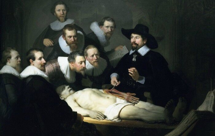 "Lecţia de anatomie a dr. Tulp", Rembrandt (wikipedia.org)