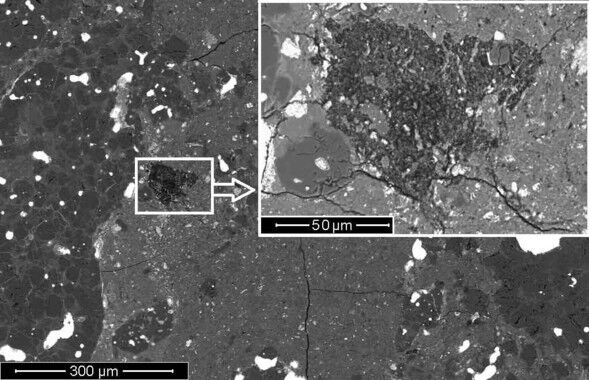 Secţiunea meteoritului "La Paz 02342" (CSIC / Carnegie)