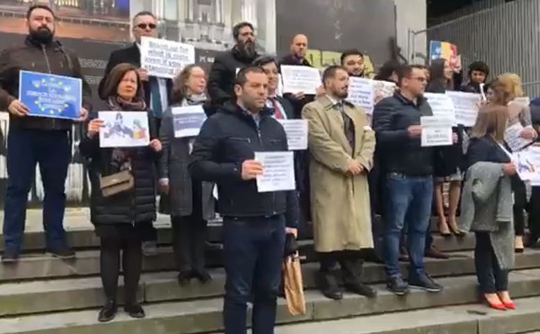 Protest al magistraţilor la Bruxelles