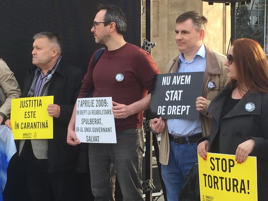 Reprezentanţi ai societăţii civile de la Chişinău - protest în susţinerea victimelor torturii din 7 aprilie 2009, 7.04.2019