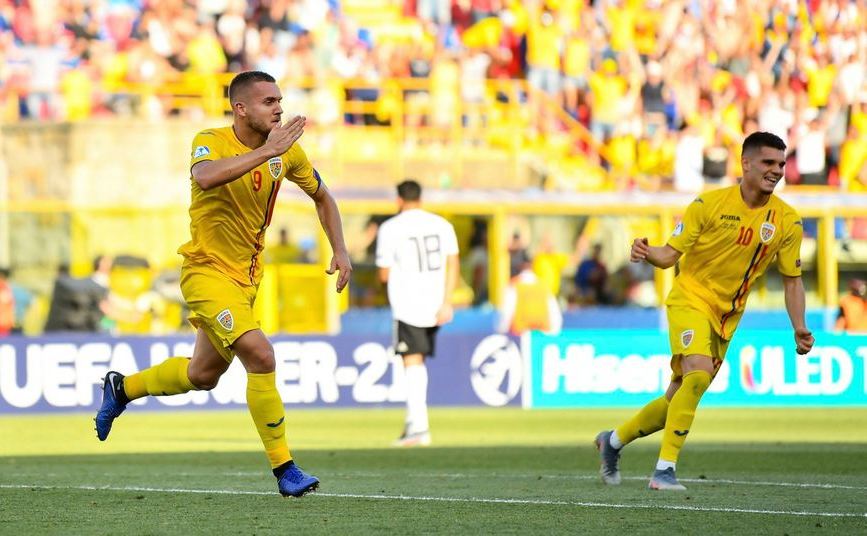 Ianis Hagi şi George Puşcaş la EURO U21. (Echipa naţională de fotbal a României/facebook)