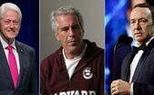 (De la st la dr) Fostul preşedinte american Bill Clinton, agresorul sexual Jeffrey Epstein şi actorul american Kevin Spacey (Getty Images)
