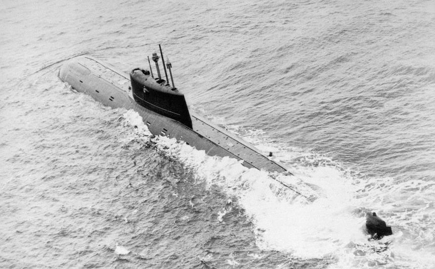 Submarinul rusesc Komsomolets în 1986, cu trei ani înainte să se scufunde în Marea Barents