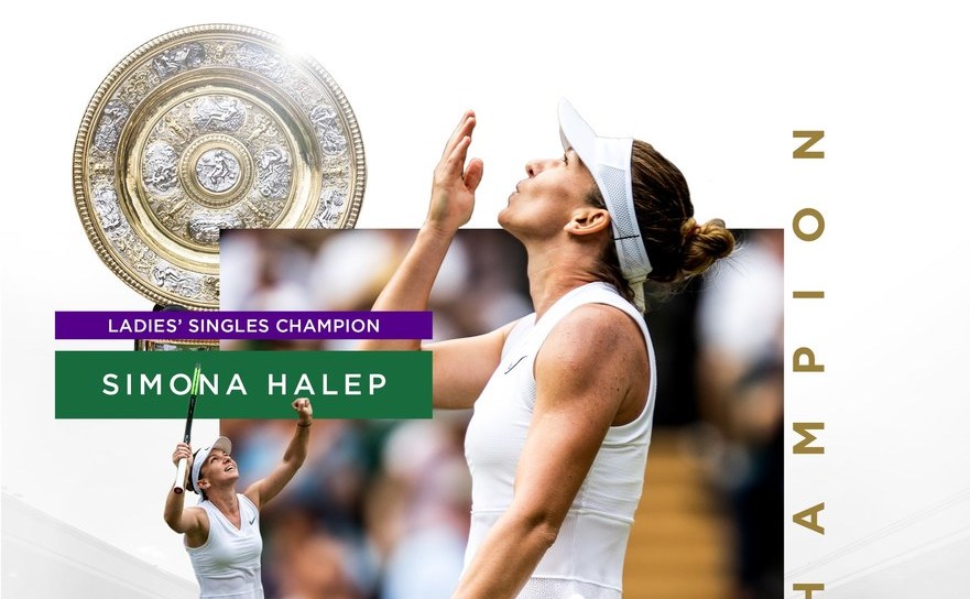 Jucătoarea română de tenis Simona Halep. (Wimbledon/facebook)