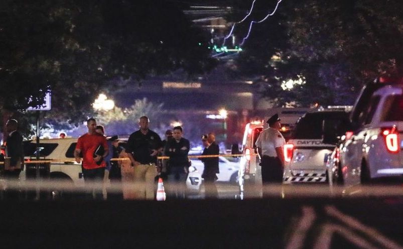 Scena atacului armat din Dayton, SUA, 4 august 2019
