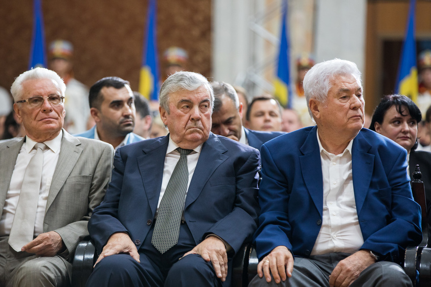 Chiril Lucinschi, Mircea Snegur şi Vladimir Voronin foşti preşedinţi ai R. Moldova (facebook.com/Dodon Igor)