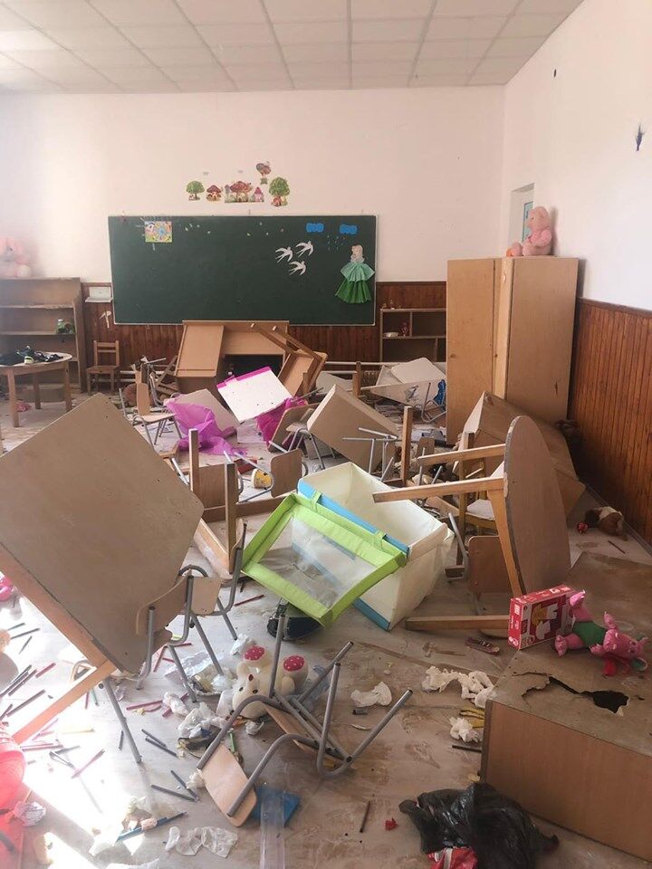 Şcoala din Clejani, devastata de trei minori. (Facebook - Giurgiu pe surse)