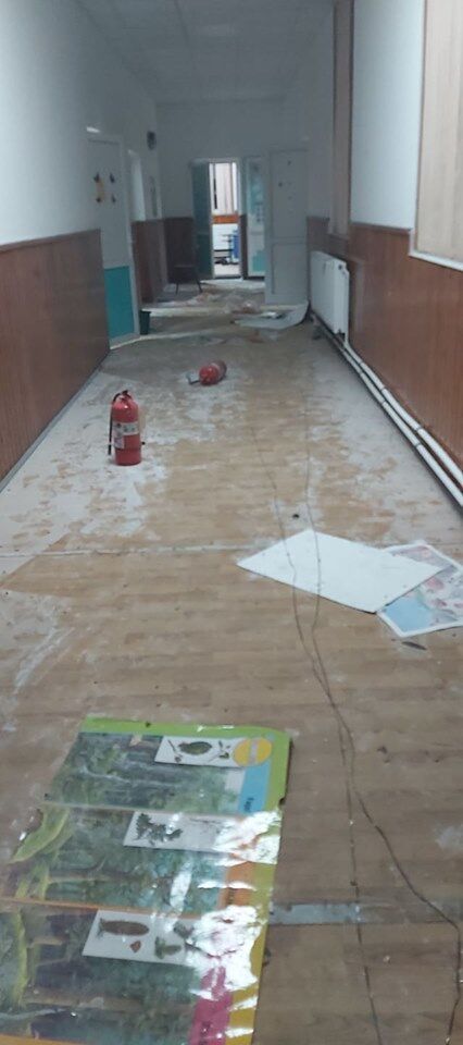 Şcoala din Clejani, devastata de trei minori. (Facebook - Giurgiu pe surse)