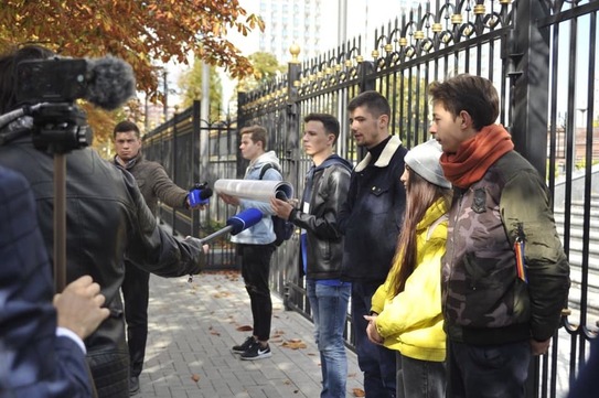 Protest la Preşedinţia RM, Unirea-ODIP l-a felicitat pe Putin cu ocazia zilei de naştere, 7.10.2019 (facebook.com/Constantin Grigoriţă)