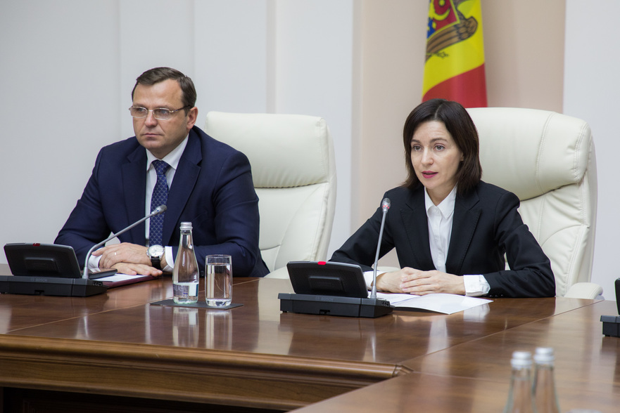 Andrei Năstase, liderul Platformei DA şi Maia Sandu, preşedinta PAS (gov.md)