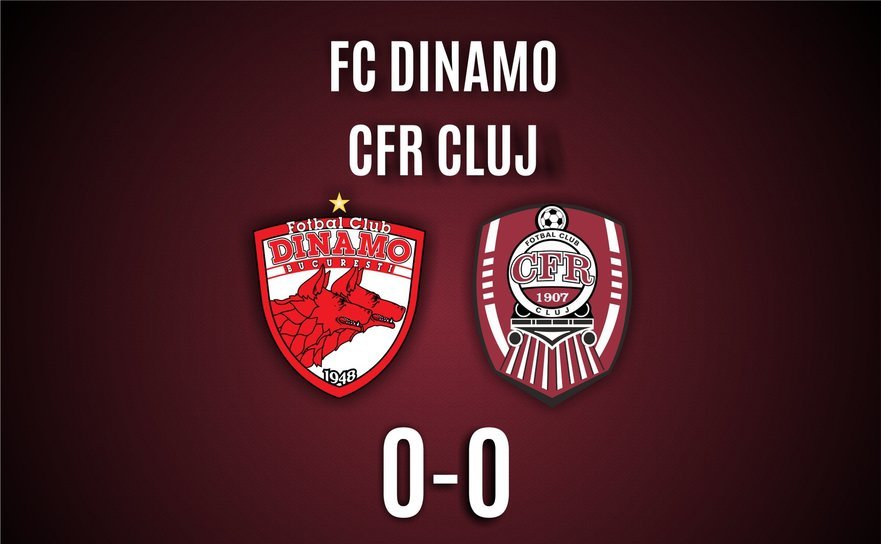 Dinamo - CFR Cluj 0-0 în etapa a 16-a a Ligii I  de fotbal.