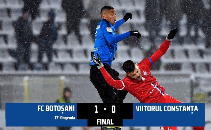 FC Botoşani - FC Viitorul 1-0, în etapa a 18-a a Ligii I de fotbal.