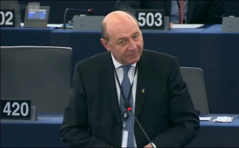 Traian Basescu in Parlamentul European