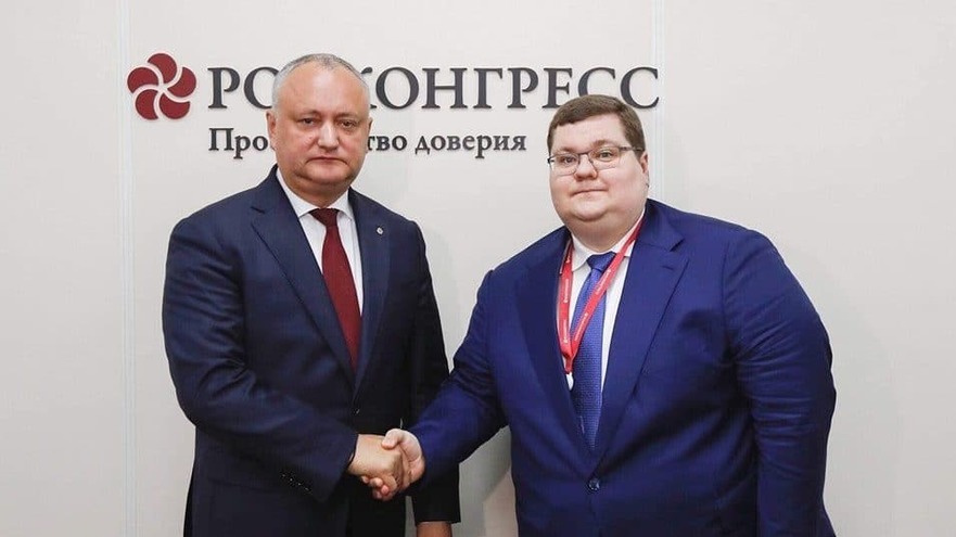 Igor Dodon şi Igor Chaika în cadrul unei întâlniri la Moscova (facebook.com/D. Alaiba)