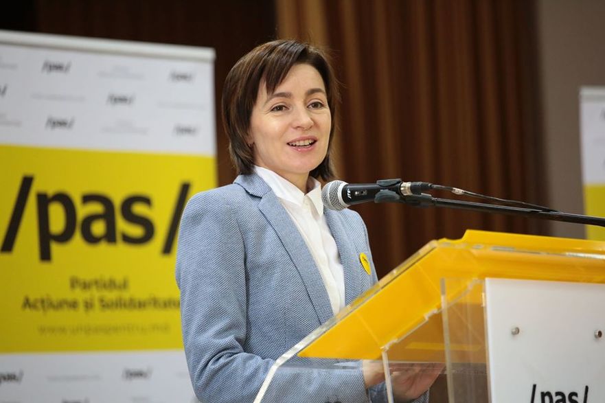 Maia Sandu, preşedinta Partidului Acţiune şi Solidaritate (PAS) din R. Moldova