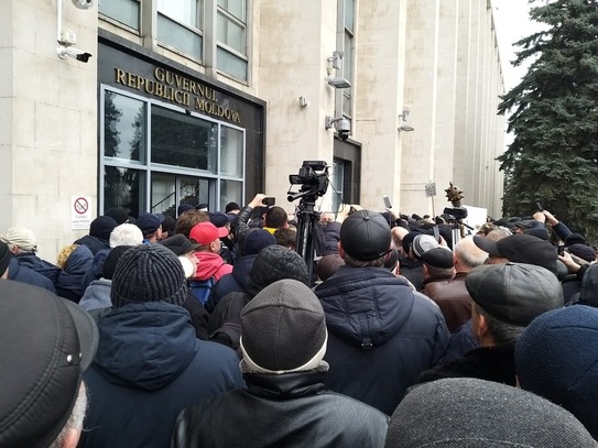Protest al veteranilor de pe Nistru, la Guvern (Epoch Times România)