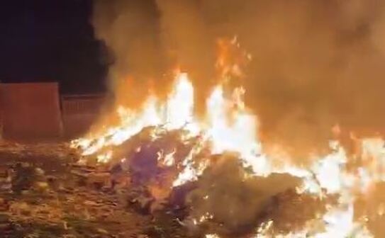 Deseuri arse pe camp (Captura video)