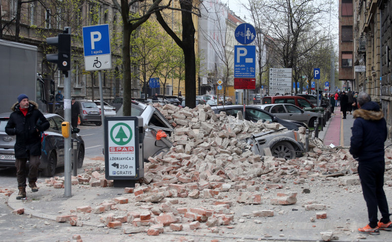 Zagreb, lovit de un seism