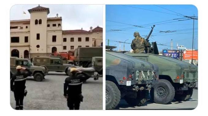Armata scoasă în stradă în Spania (stânga) şi în Moldova (dreapta) pentru stăvilirea virusului comunist