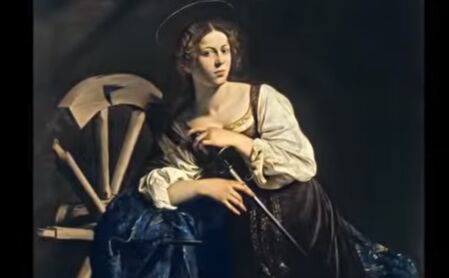 Pictură de Caravaggio: Sfânta Ecaterina a Alexandriei (Youtube.com)