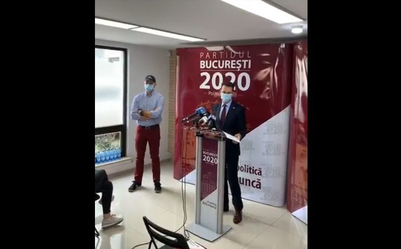 Robert Negoiţă în timpul lansării partidului “Bucuresti 2020”