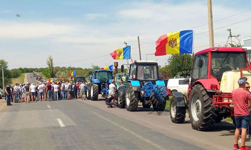 Protestul agricultorilor la Ştefan Vodă şi Căuşeni