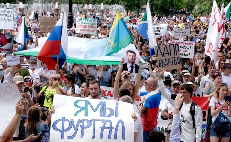 Demonstraţii masive în Khabarovsk
