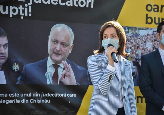 Protest PAS la Preşedinţie, Maia Sandu (unpaspentru.md)
